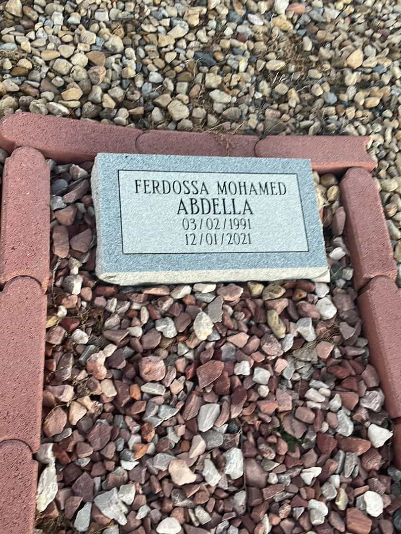 Ferdossa Mohamed Abdella's grave. Photo 1