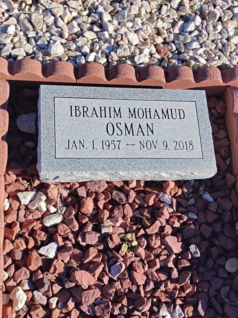 Ibrahim Mohamud Osman's grave. Photo 1