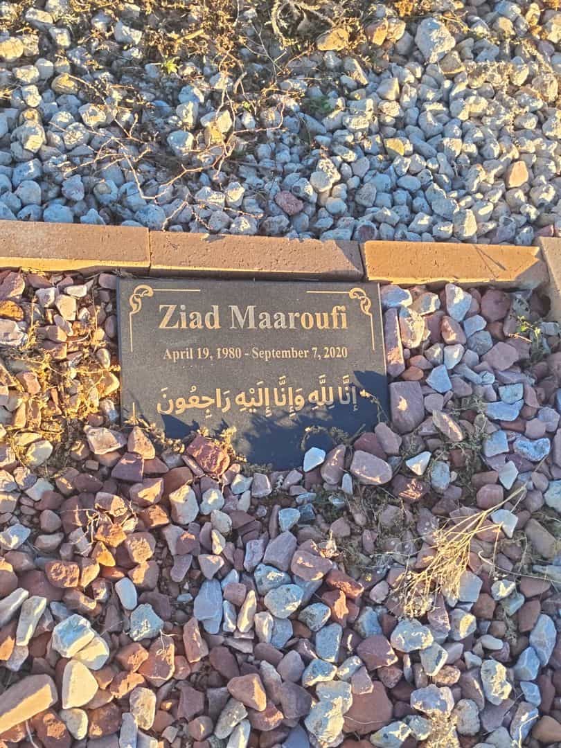 Ziad Maaroufi's grave. Photo 1