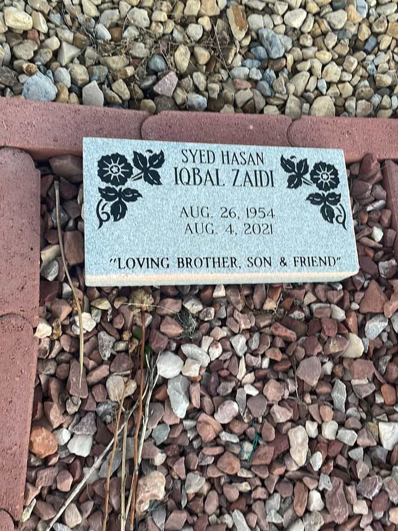 Syed Hasan Iqbal Zaidi's grave. Photo 1
