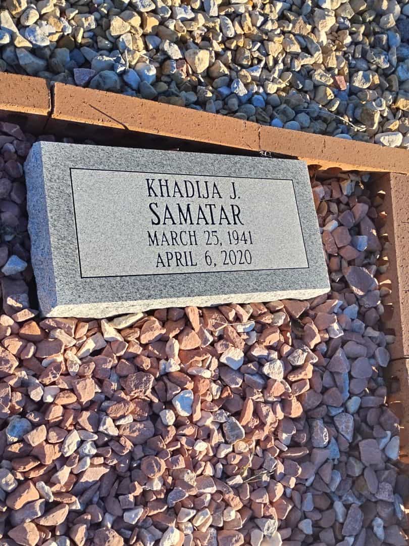 Khadija J. Samatar's grave. Photo 1