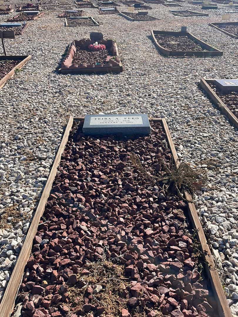 Teiba A. Feko's grave. Photo 2